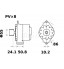 Alternator IA1453  OEM PN 11204669